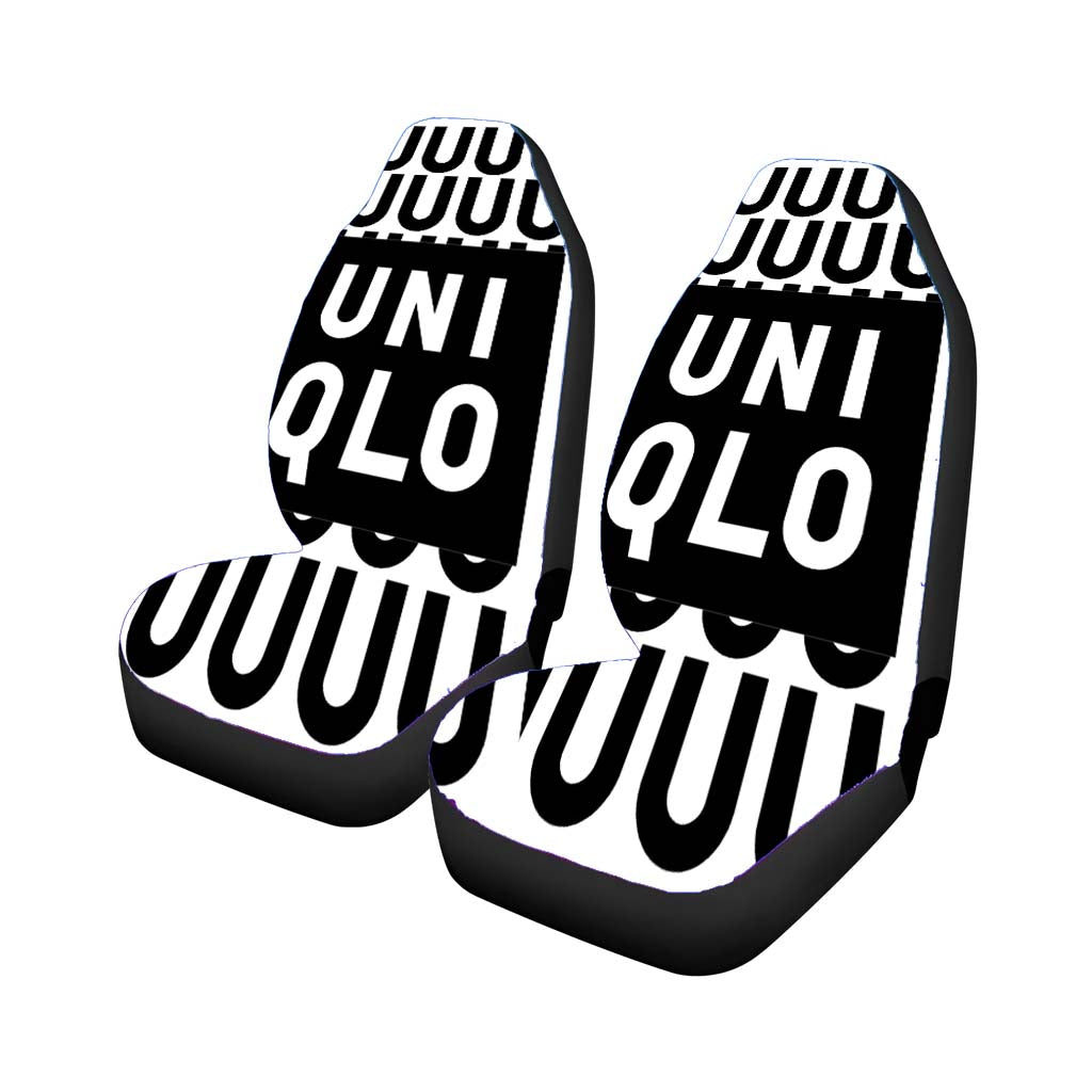 uniqlo logo x u black Car Seat Covers