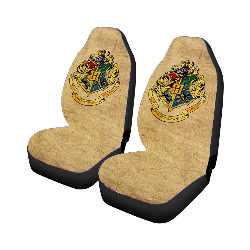vintage art hogwarts cre Car Seat Covers