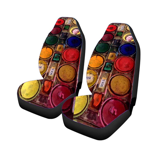 Vintage Water Color Palette Car Seat Covers