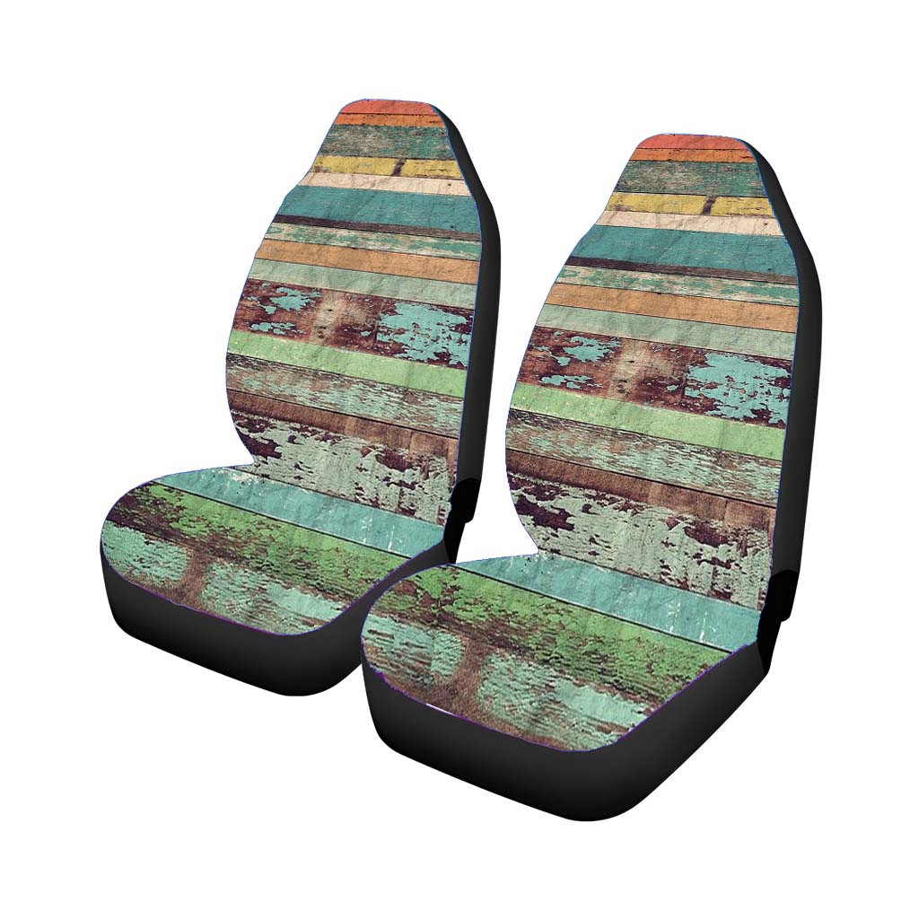 vintage wood col Car Seat Covers