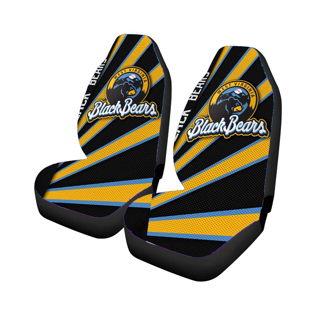 west virginia black bears stripe wallpaper Car Seat Covers