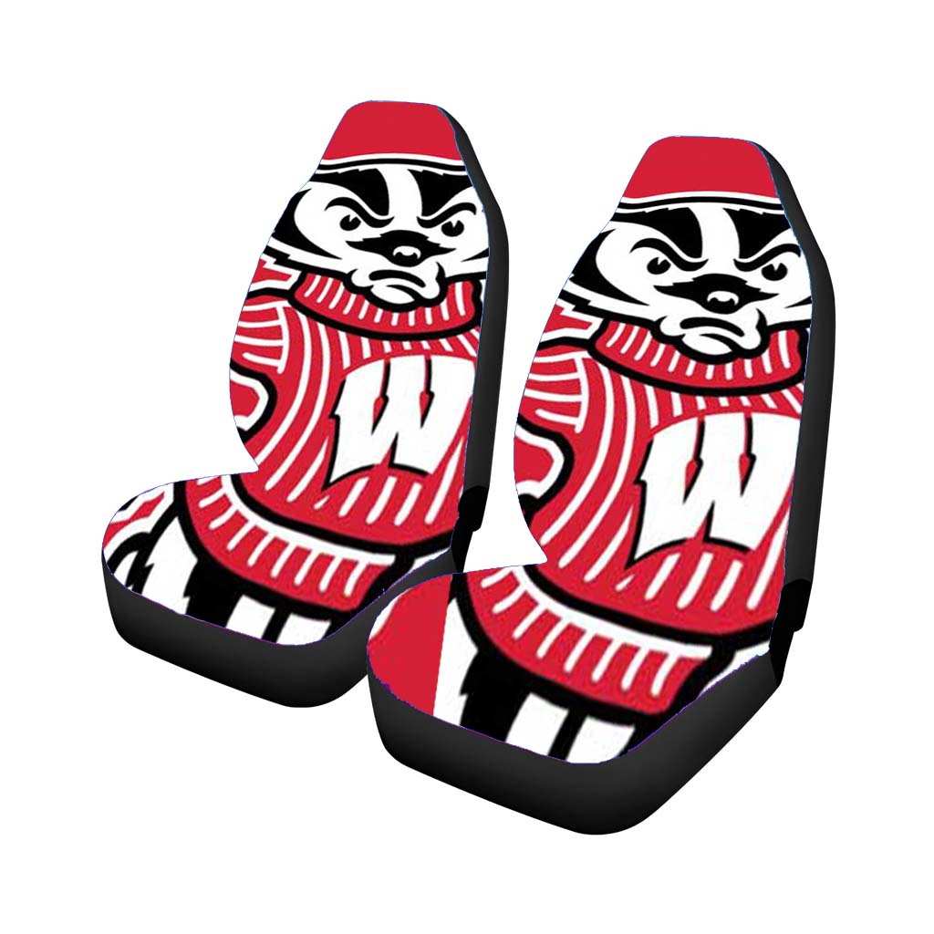 wisconsin badgers logo red Car Seat Covers