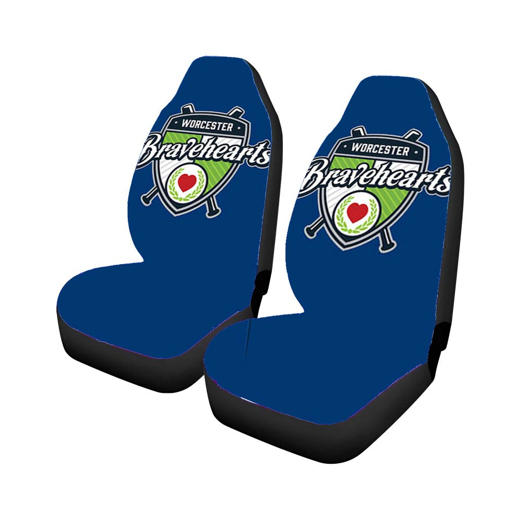 worcester bravehearts baseball logo blue Car Seat Covers