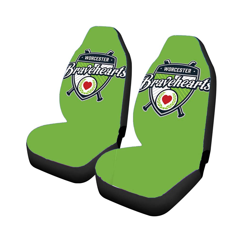 worcester bravehearts baseball logo green Car Seat Covers