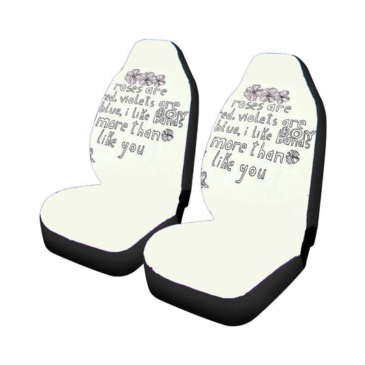 I Like Bands More Than I Like You Car Seat Covers