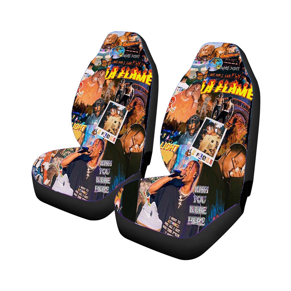 In Flame Collage Hiphop Photo Car Seat Covers