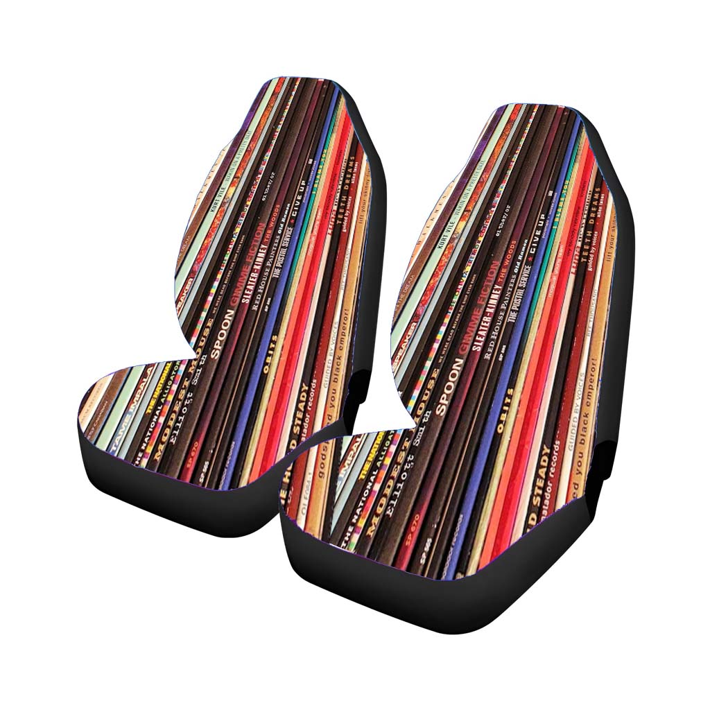 Indie Rock Vinyl Records Collection Car Seat Covers