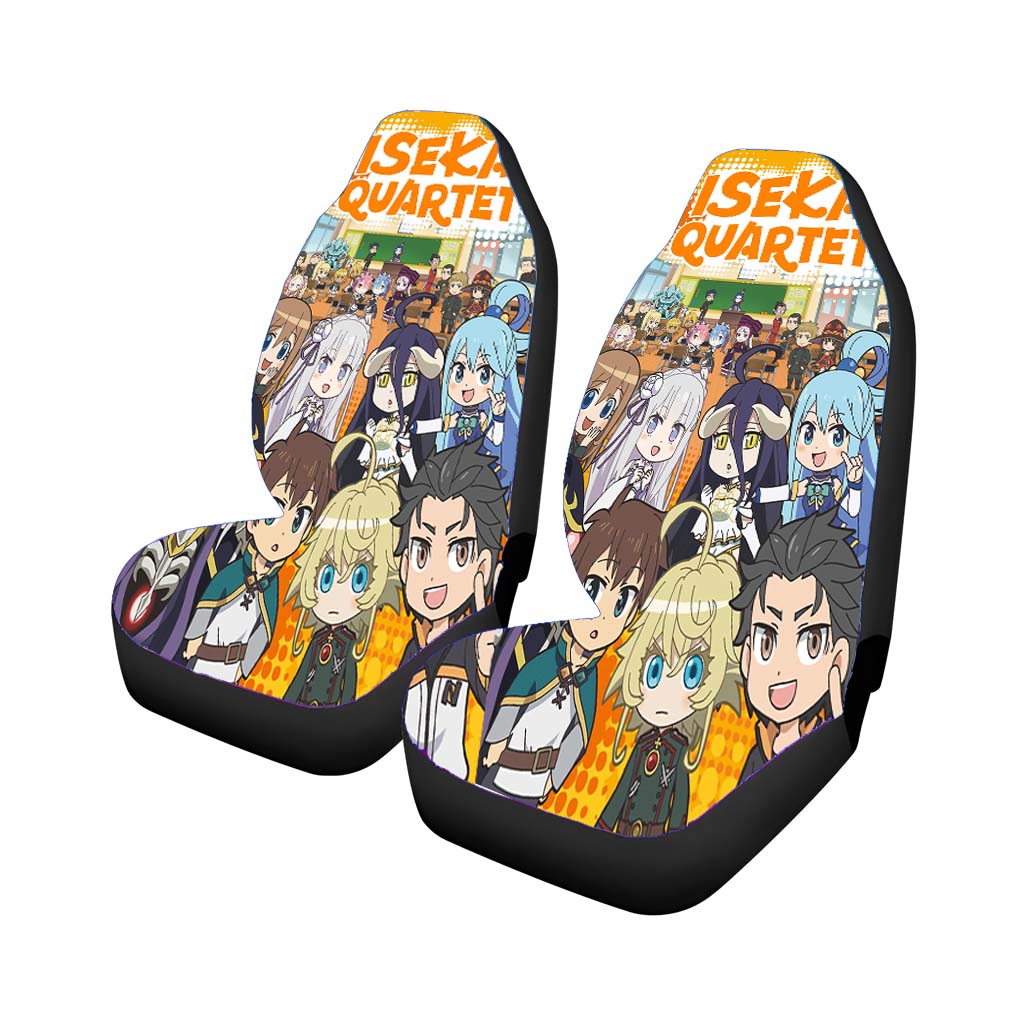 Isekai Quartet Konosuba Overlord Re Zero Tanya Car Seat Covers