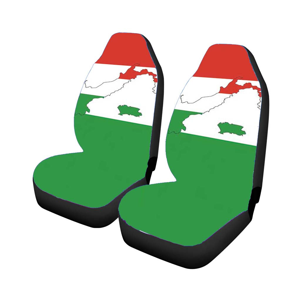 Italy Flag Map Overlay Car Seat Covers