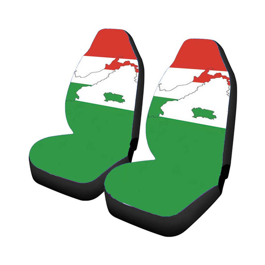 Italy Flag Map Overlay Car Seat Covers