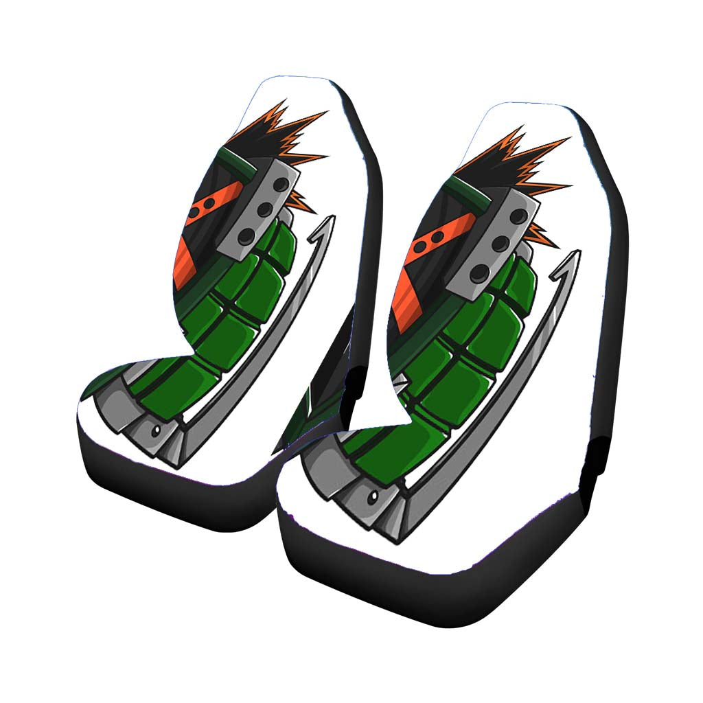 Katsuki Bakugo Bomb Shield Hair Symbol Car Seat Covers