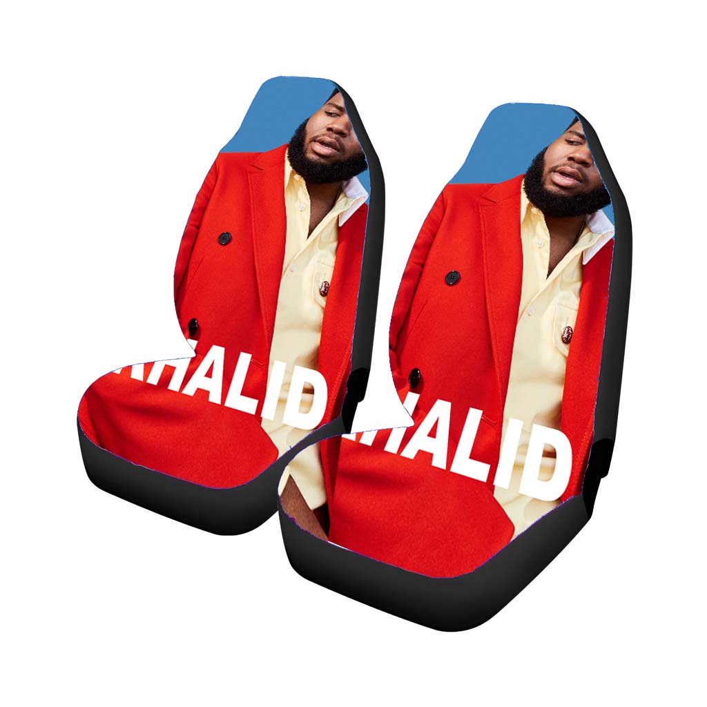 Khalid In Blue Background Car Seat Covers