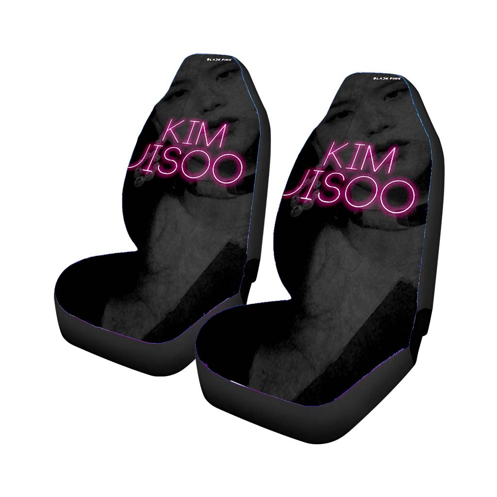 Kim Jisoo X Jisoo Neon Pink Car Seat Covers