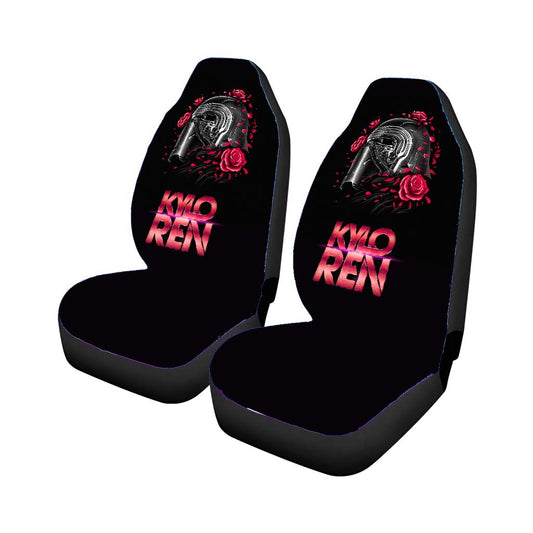 Kylo Ren Helmet Rose On Black Car Seat Covers