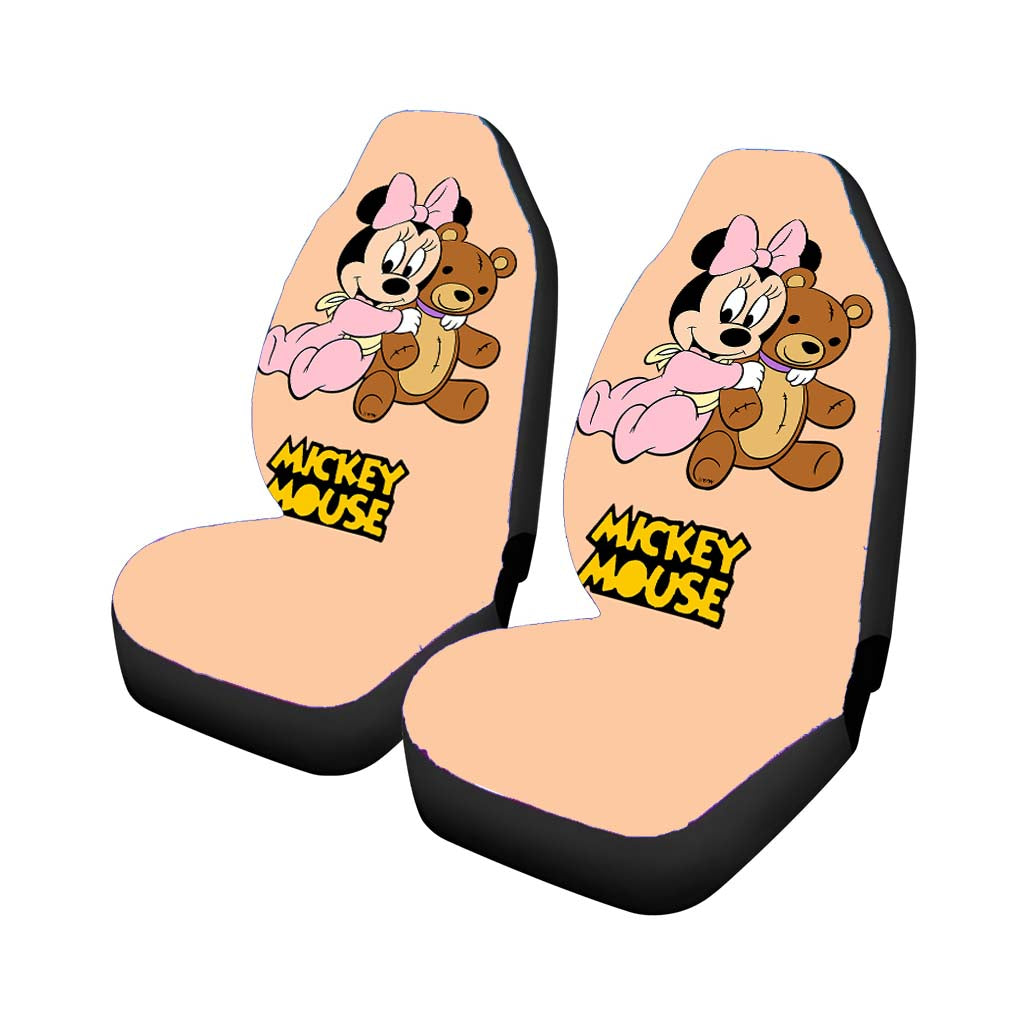 Little Minnie With Bear Car Seat Covers