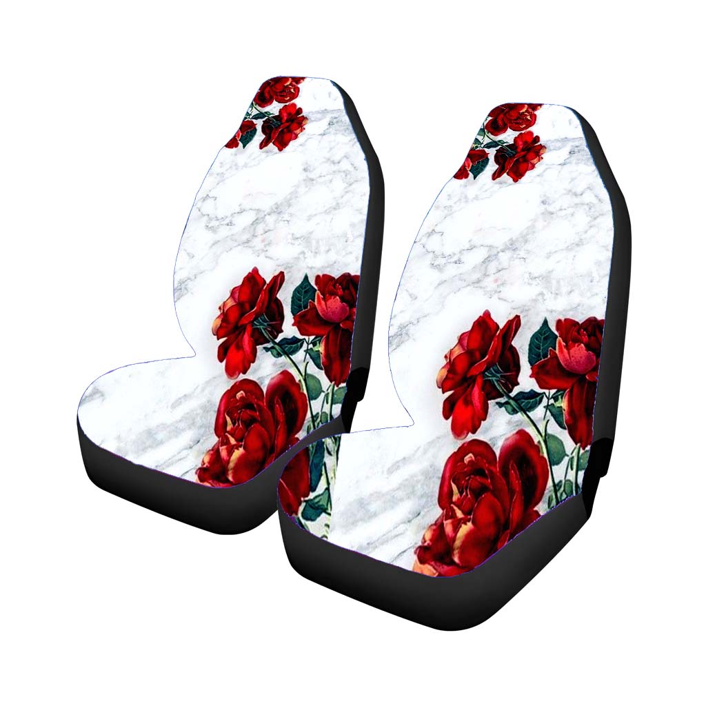 Marble With Roses Car Seat Covers