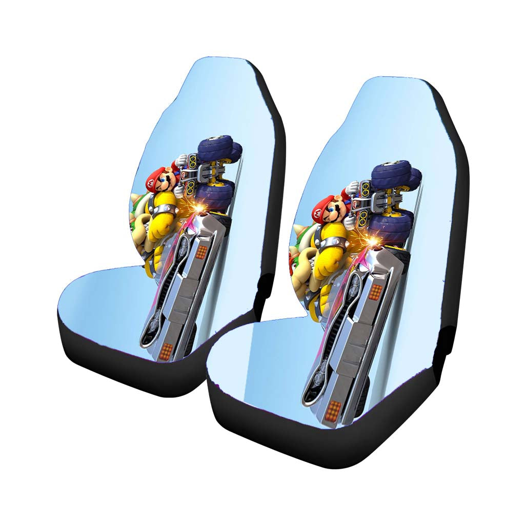 Mario Kart Tour Race Mario Vs Bowser Car Seat Covers