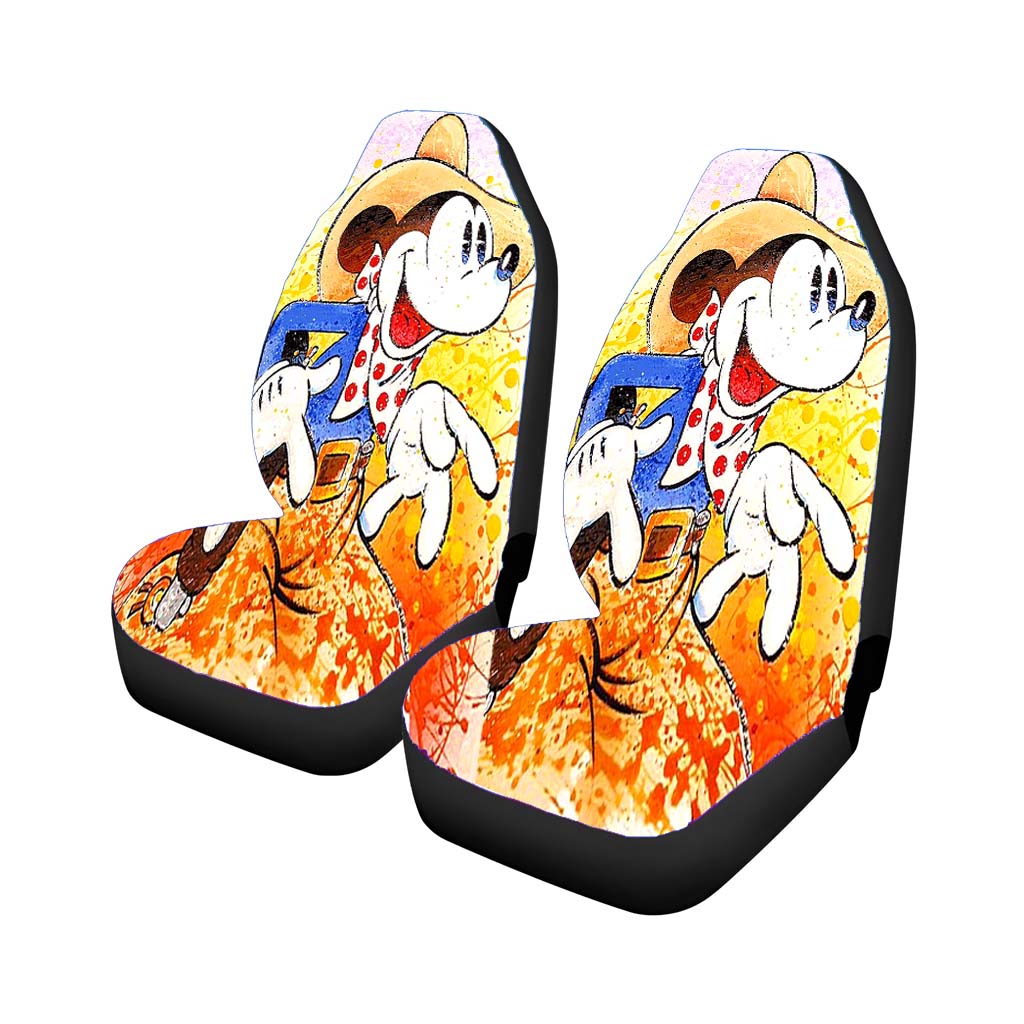 Mickey Mouse Brush Art Car Seat Covers
