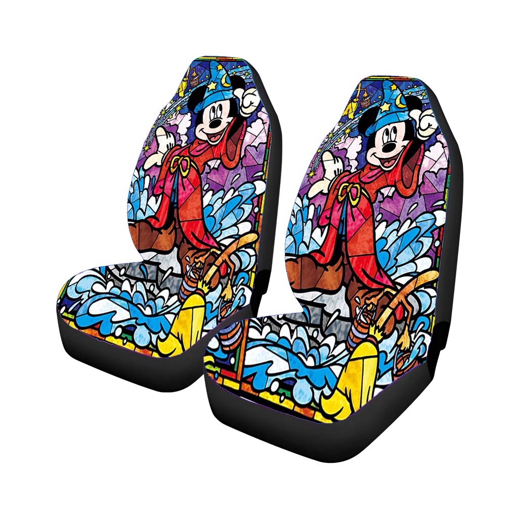 Mickey Mouse Stained Glass Car Seat Covers