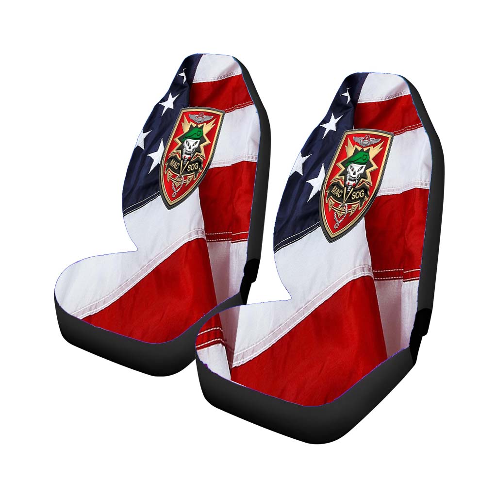 Military Assistance Command Macv Sog Us Flag Car Seat Covers