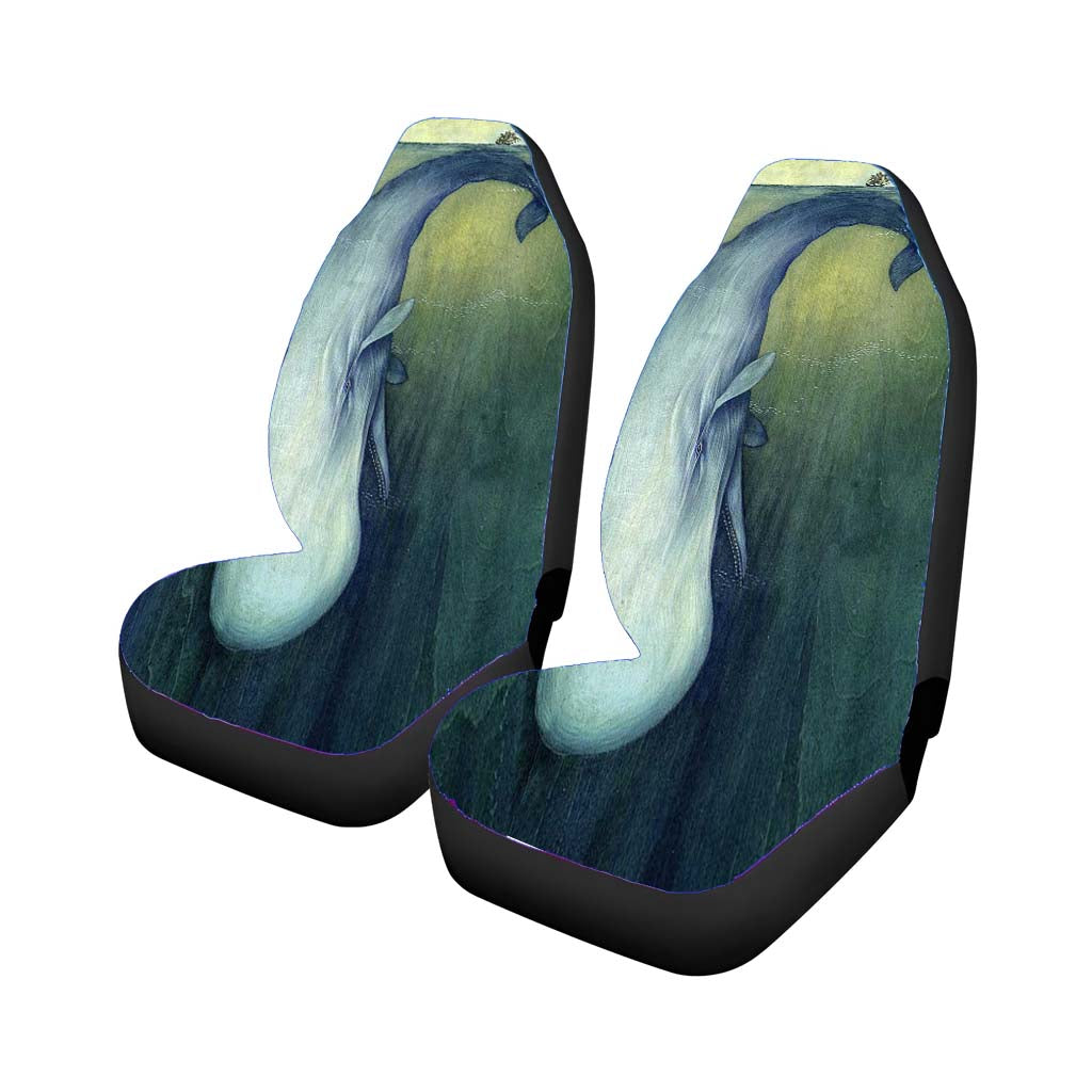 Moby Dick Illustration Art Car Seat Covers