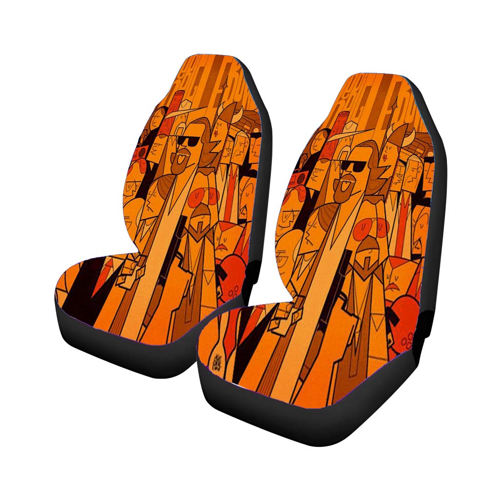 Mondemosaic The Big Lebowski Art Orange Noise Car Seat Covers