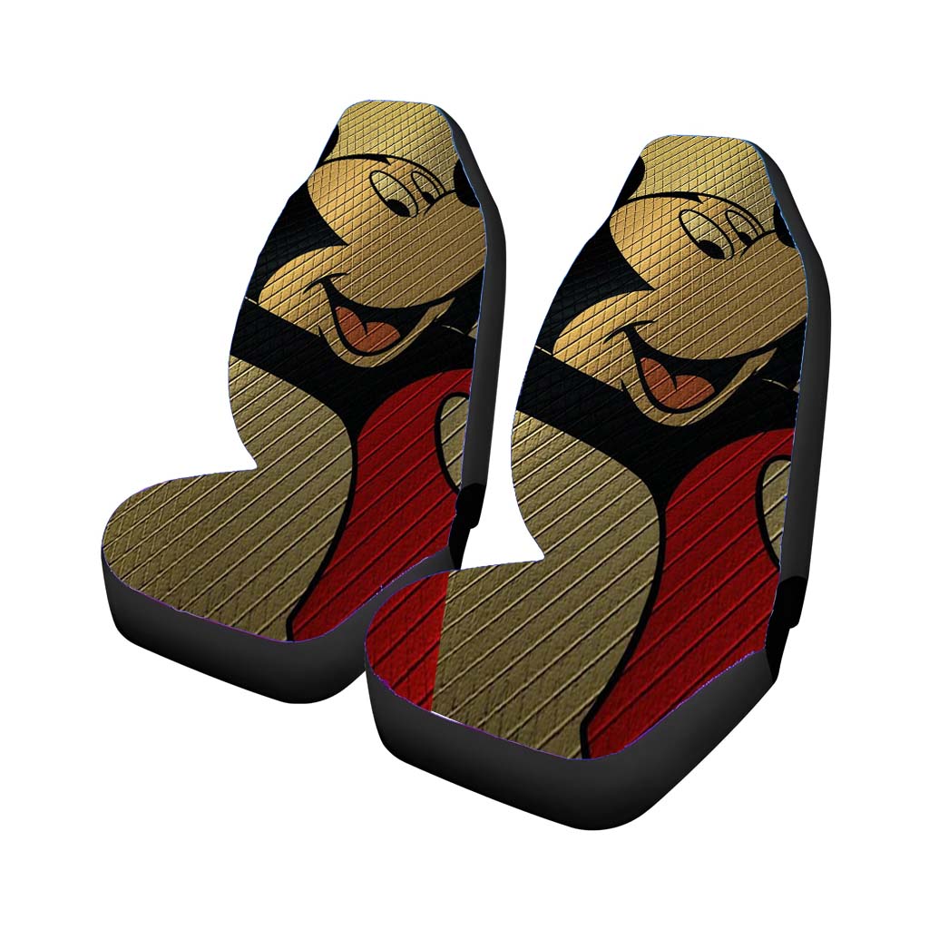 Mickey Mouse Gold Texture Car Seat Covers