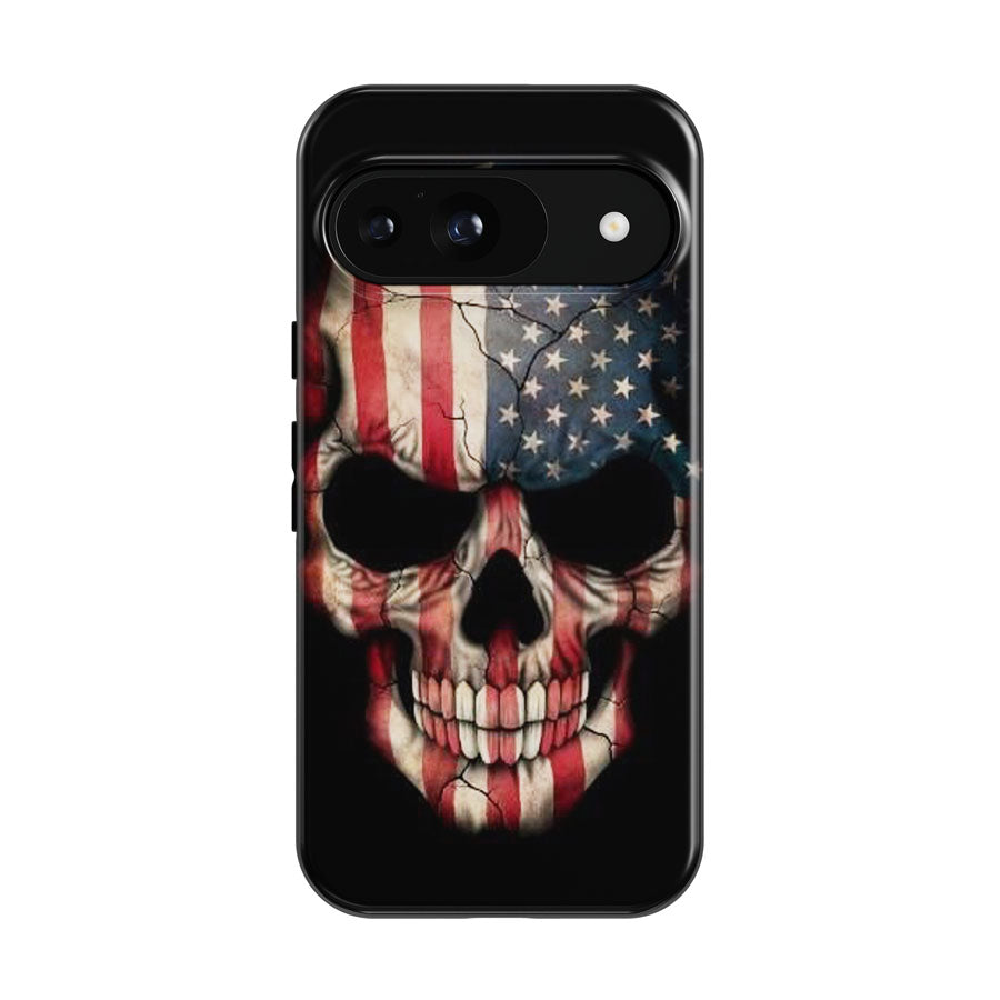 American Flag Skull Google Pixel 9 | 10 Pro Case