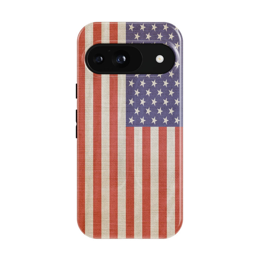 American Flag Texture Google Pixel 9 | 10 Pro Case