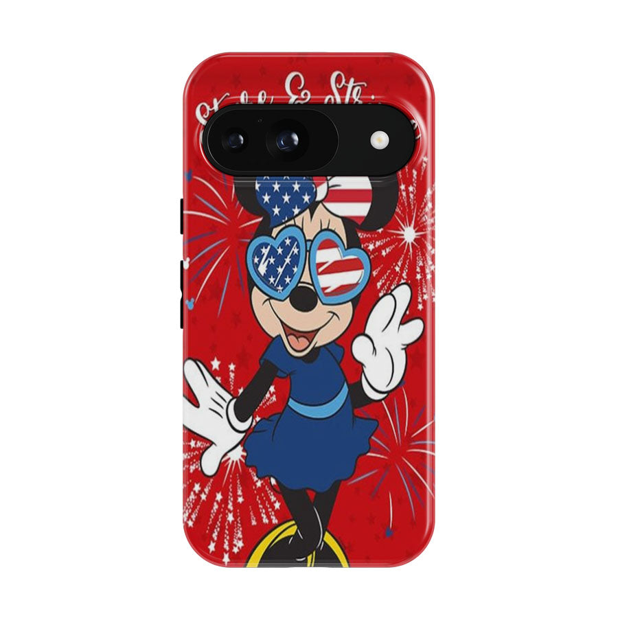Americana Stars And Stripes Minnie Google Pixel 9 | 10 Pro Case