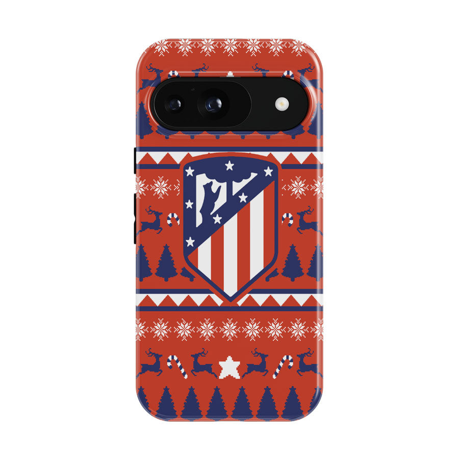 Atletico Madrid Christmas Sweater Google Pixel 9 | 10 Pro Case