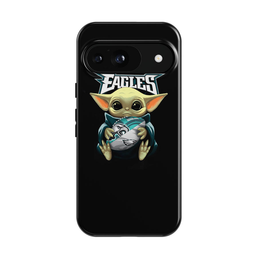 Baby Yoda Hug Philadelphia Eagles Mandalorian Google Pixel 9 | 10 Pro Case