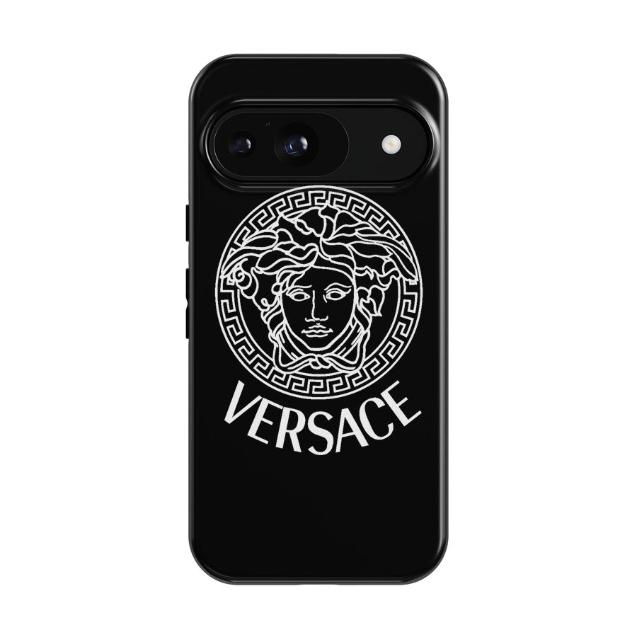 Black White Versace Google Pixel 9 | 10 Pro Case