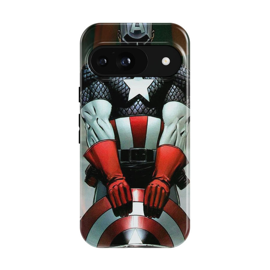 Captain America Cartoon Marvel Google Pixel 9 | 10 Pro Case