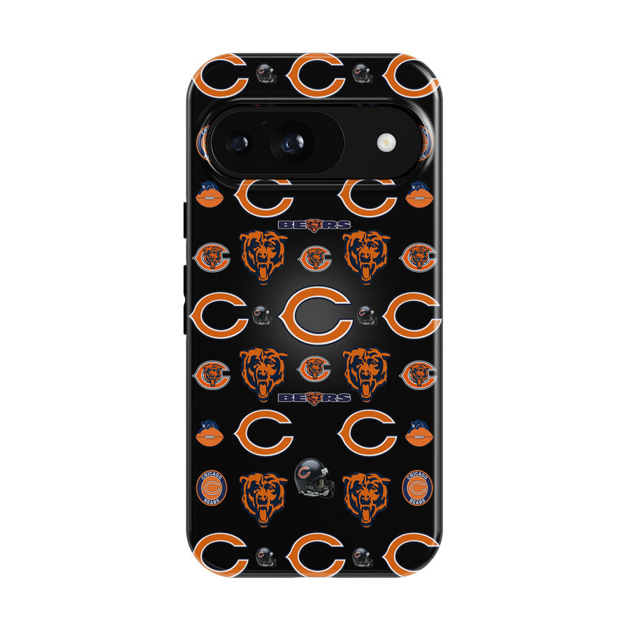 Chicago Bears Logo Pattern Google Pixel 9 | 10 Pro Case