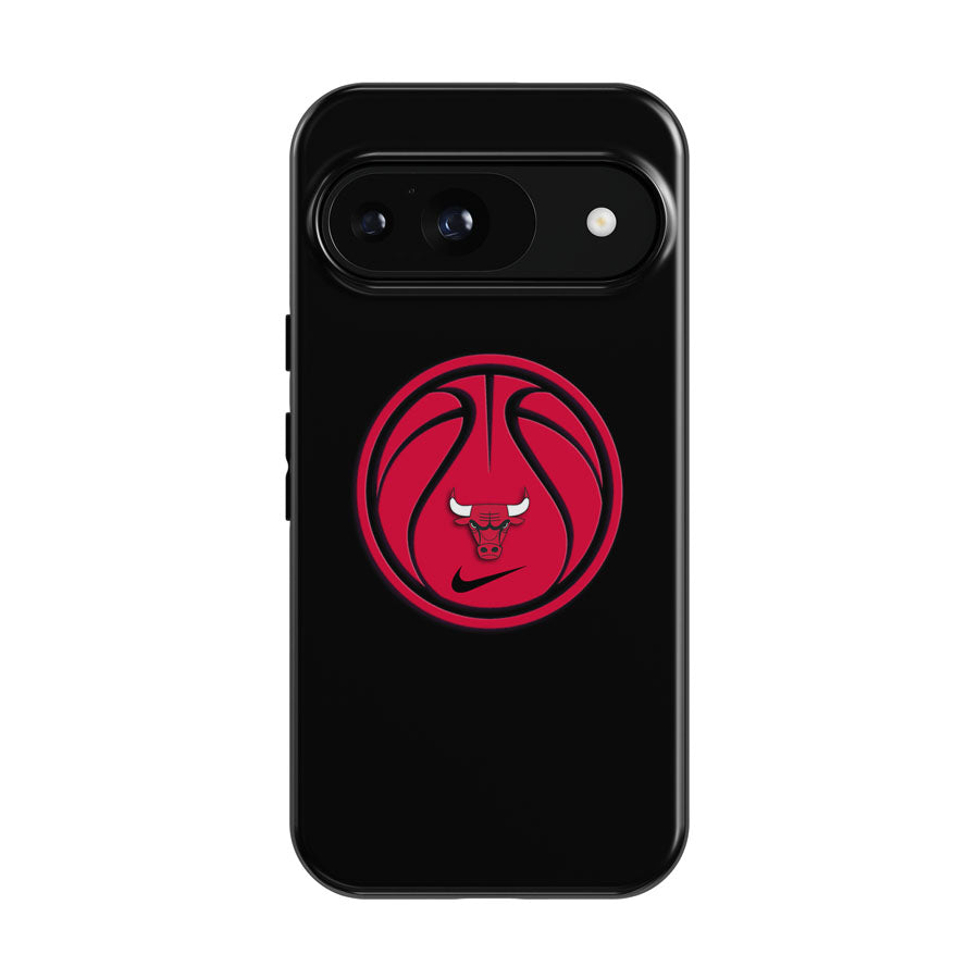 Chicago Bulls Basketball Black Google Pixel 9 | 10 Pro Case
