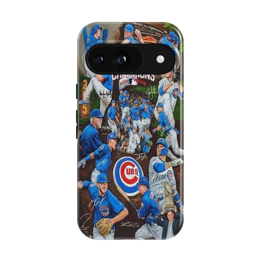 Chicago Cubs Pattern Player Google Pixel 9 | 10 Pro Case