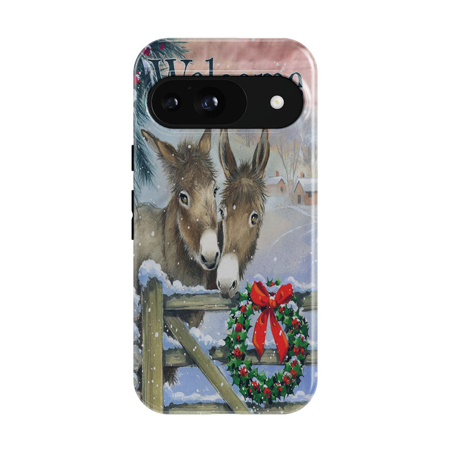 Christmas Farm Animals Donkeys Google Pixel 9 | 10 Pro Case