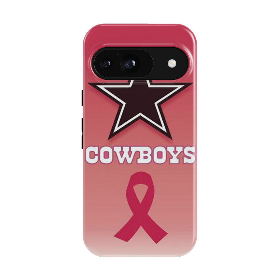 Dallas Cowboys Pink Ribbon Google Pixel 9 | 10 Pro Case