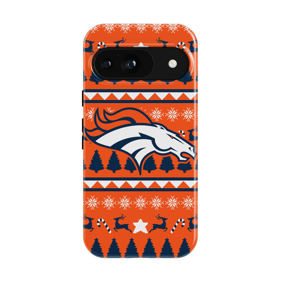 Denver Broncos Christmas Sweater Google Pixel 9 | 10 Pro Case