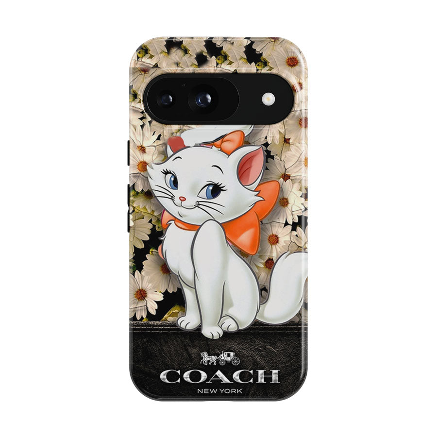 Flowers Coach Cat Marie Google Pixel 9 | 10 Pro Case