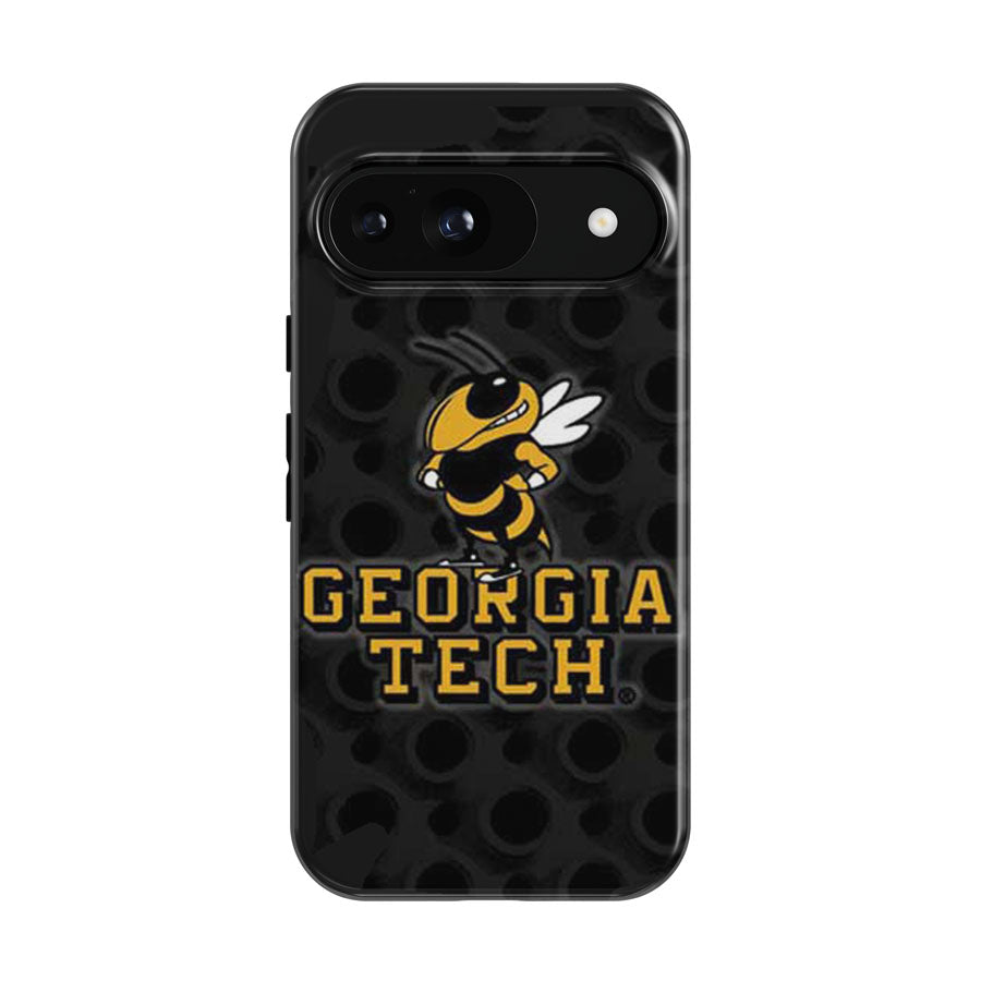Georgia Tech Logo Over Blk Google Pixel 9 | 10 Pro Case