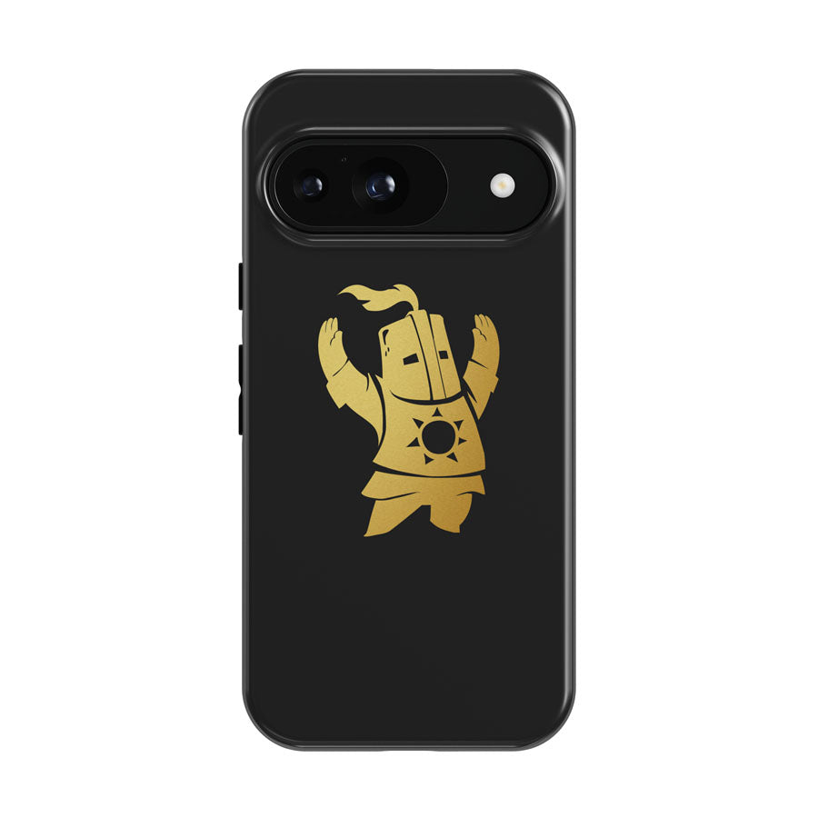 Gold Chibi Dark Souls Praise The Sun Google Pixel 9 | 10 Pro Case