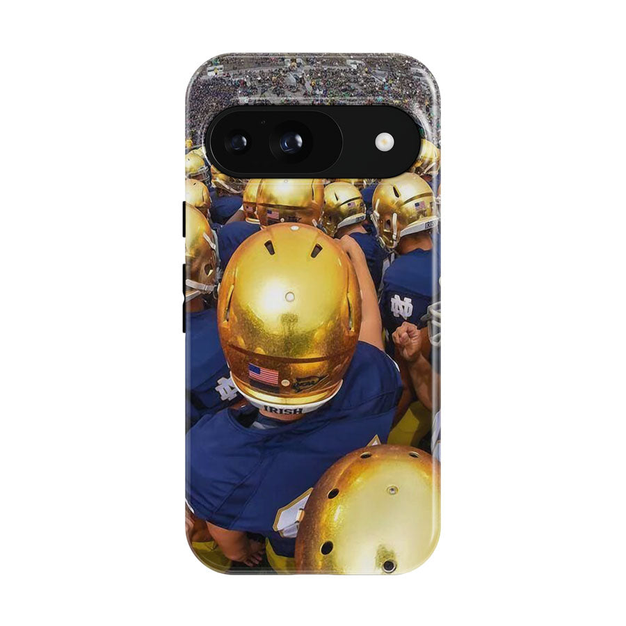 Golden Notre Dame Football Helmet Google Pixel 9 | 10 Pro Case