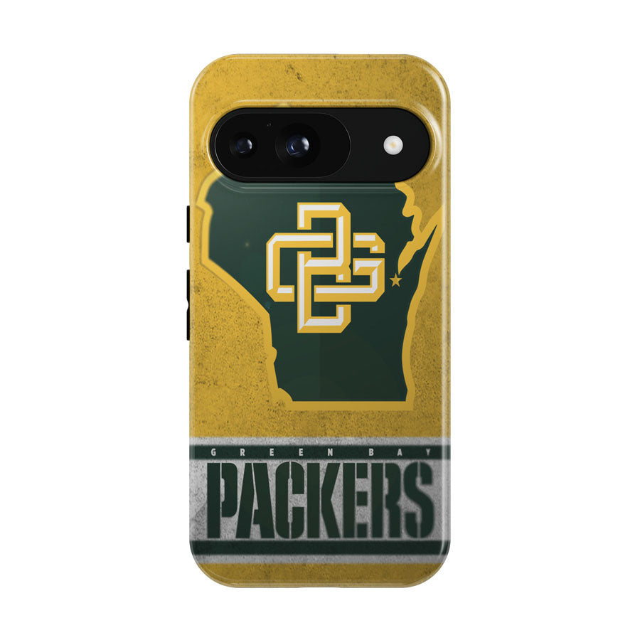 Green Bay Packers Emblem Logo States Map Art Google Pixel 9 | 10 Pro Case