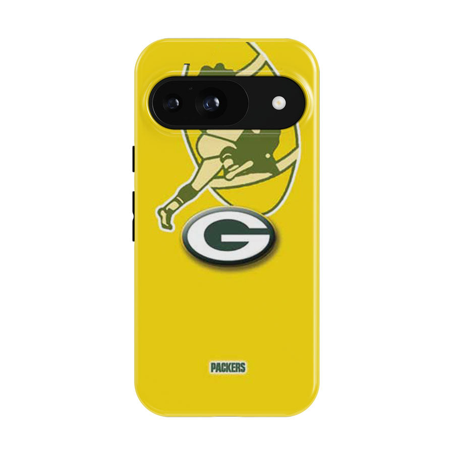 Green Bay Packers Logos On Yellow Google Pixel 9 | 10 Pro Case
