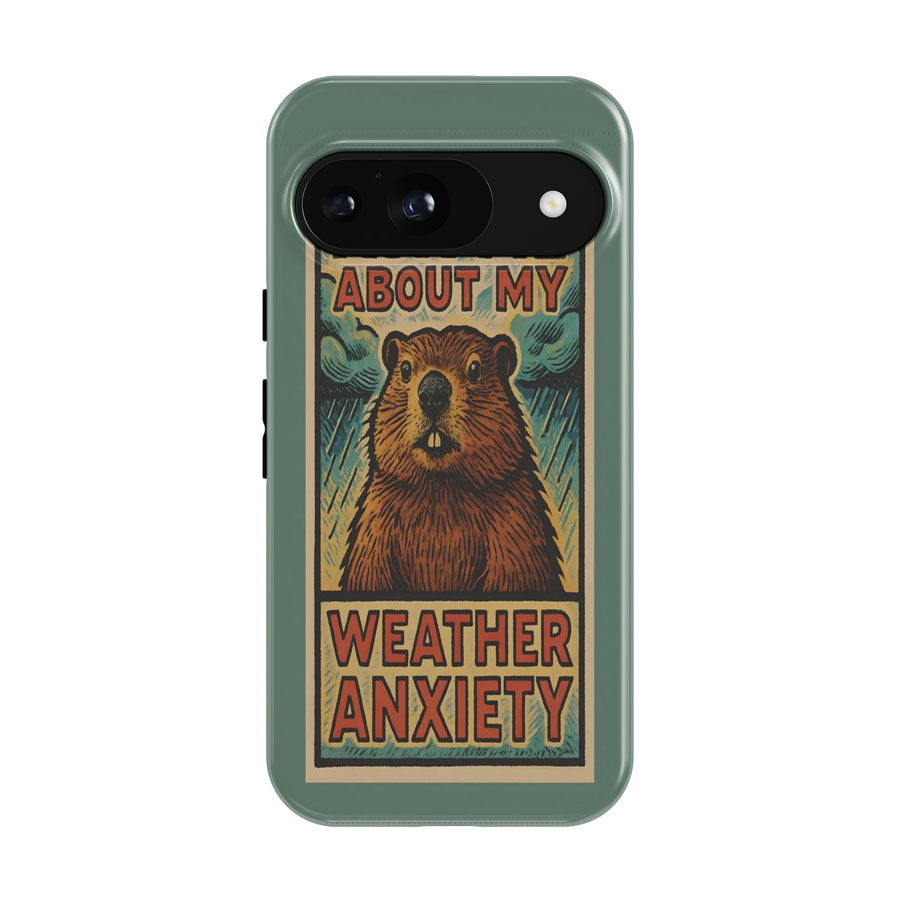 Groundhog Funny Weather Anxiety Google Pixel 9 | 10 Pro Case