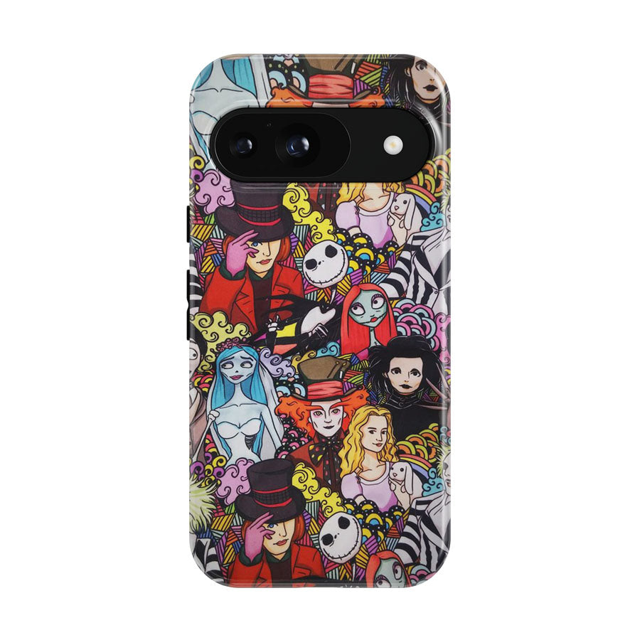 Halloween Johny Depp Pattern Cartoon Google Pixel 9 | 10 Pro Case