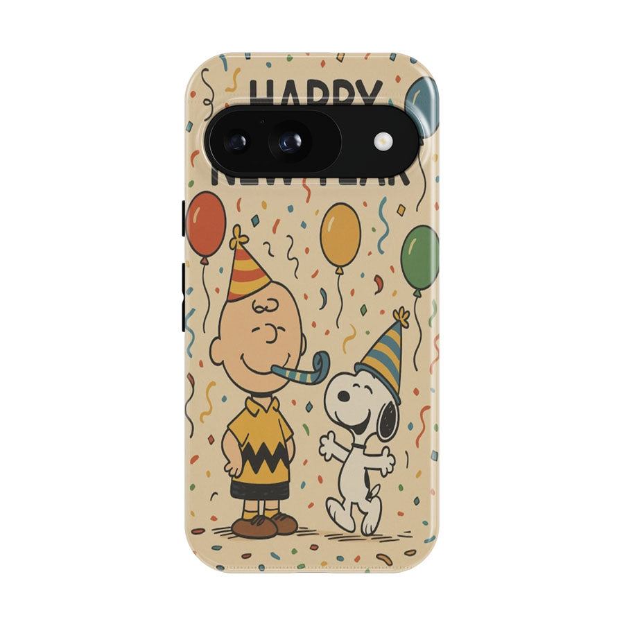 Happy New Year Charlie Brown And Snoopy Google Pixel 9 | 10 Pro Case