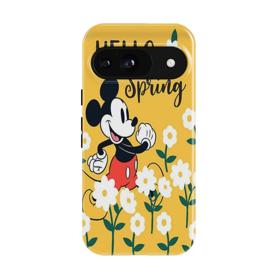 Hello Spring Daisies Mickey Mouse Google Pixel 9 | 10 Pro Case